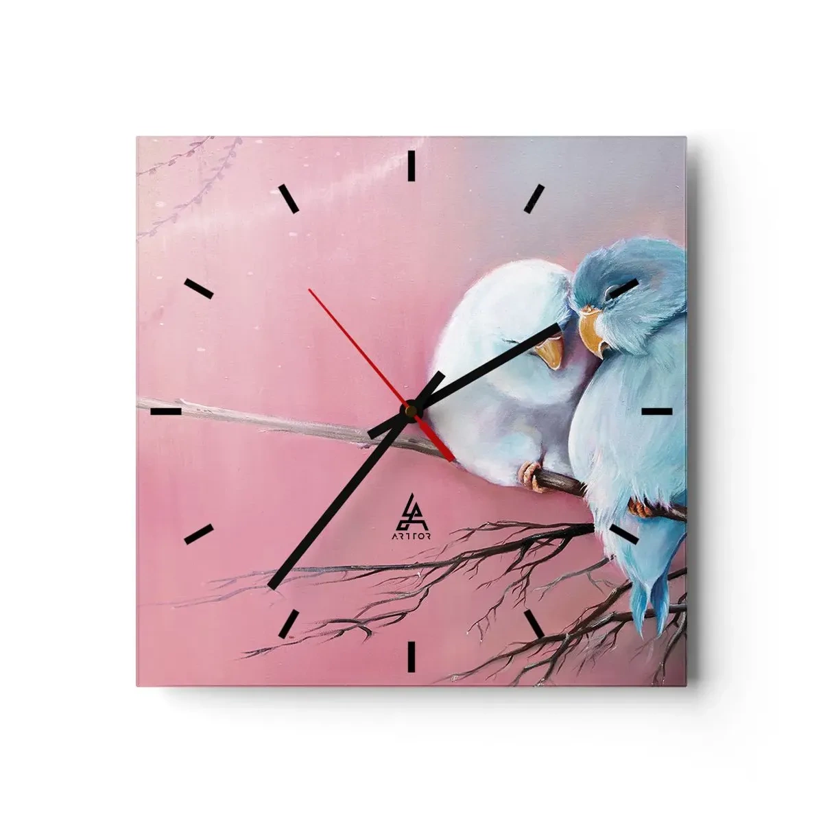 Reloj de pared - Reloj de vidrio - Qué añadir aquí... - 40x40 cm