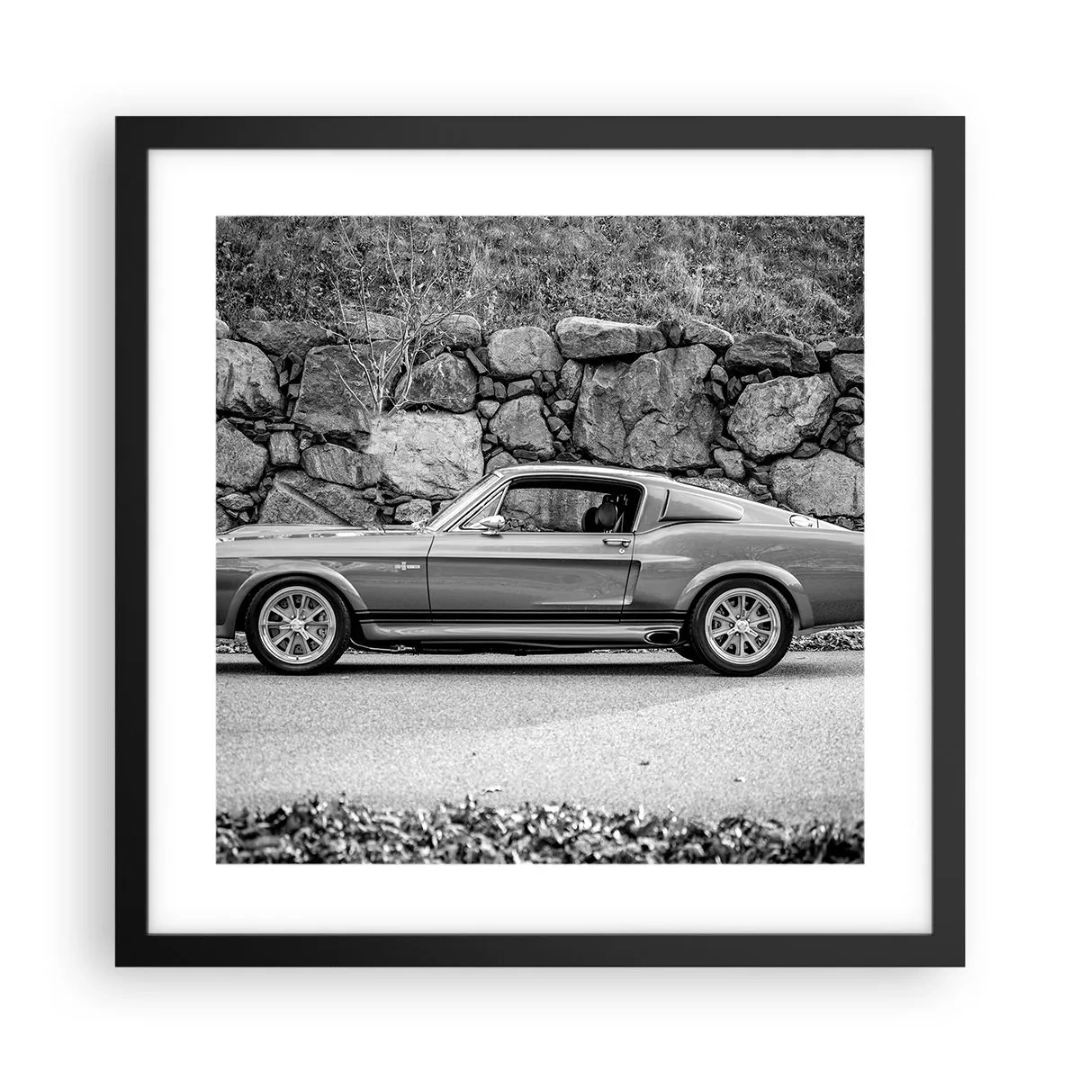 Póster en marco negro - Una leyenda de los años 60 - 40x40 cm