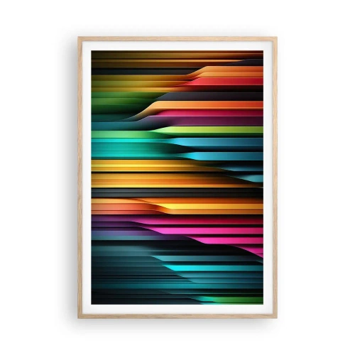 Póster en marco roble claro - Órgano luminoso - 70x100 cm