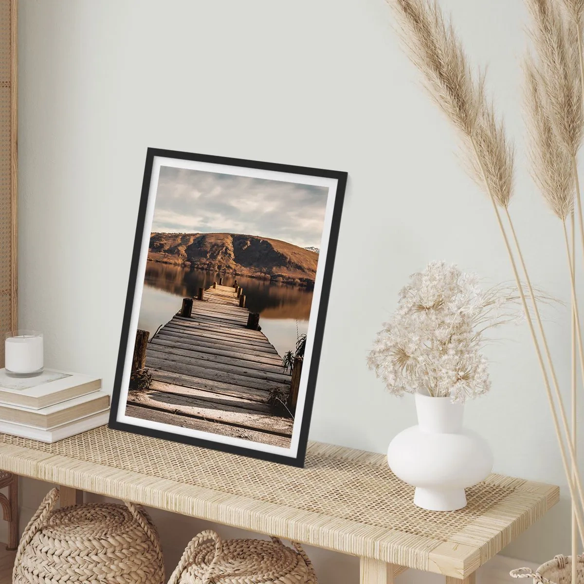 Póster en marco negro - Un paisaje en silencio - 70x100 cm