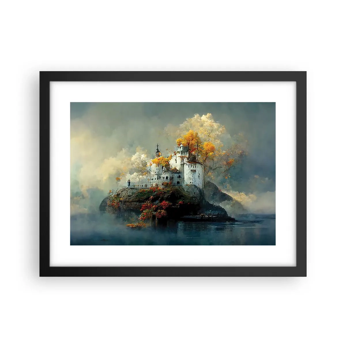 Póster en marco negro - El comienzo de una historia romántica - 40x30 cm