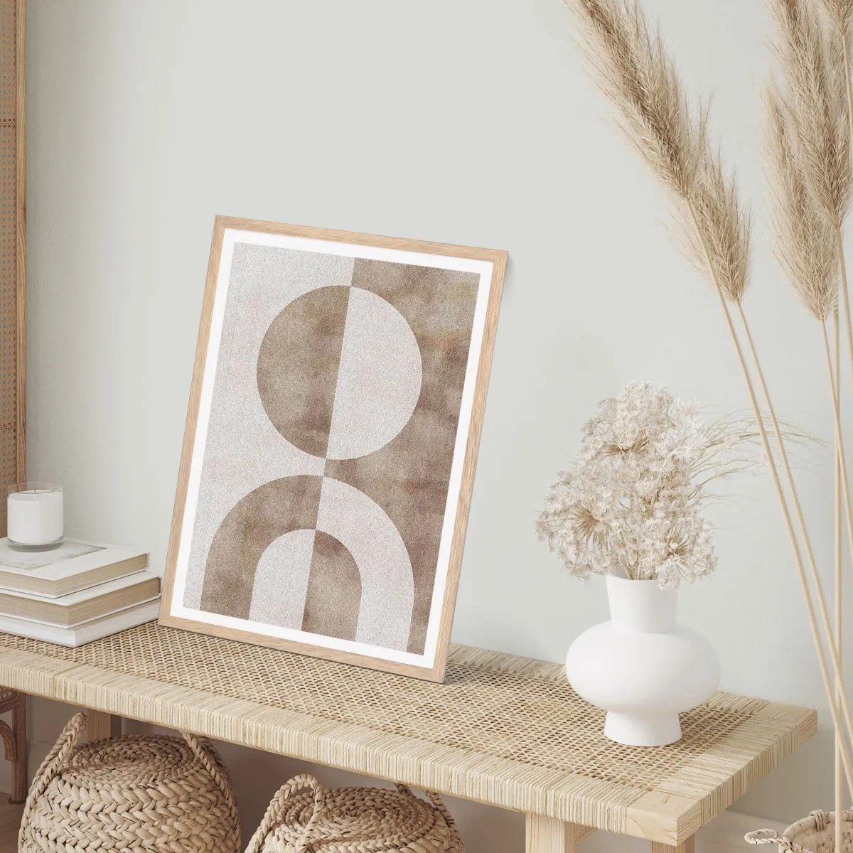 Póster en marco roble claro - Similitudes y diferencias - 30x40 cm