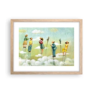 Póster en marco roble claro - Sigue tu sueño - 40x30 cm