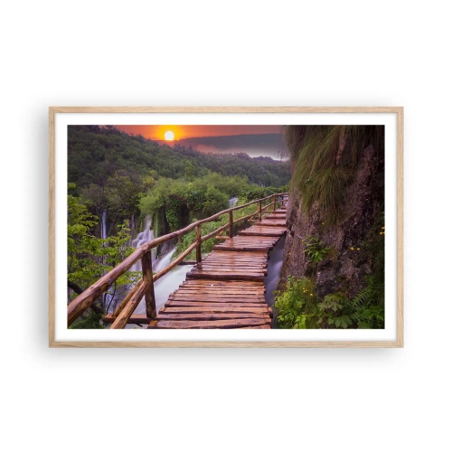 Póster en marco roble claro - Una belleza inimaginable - 91x61 cm