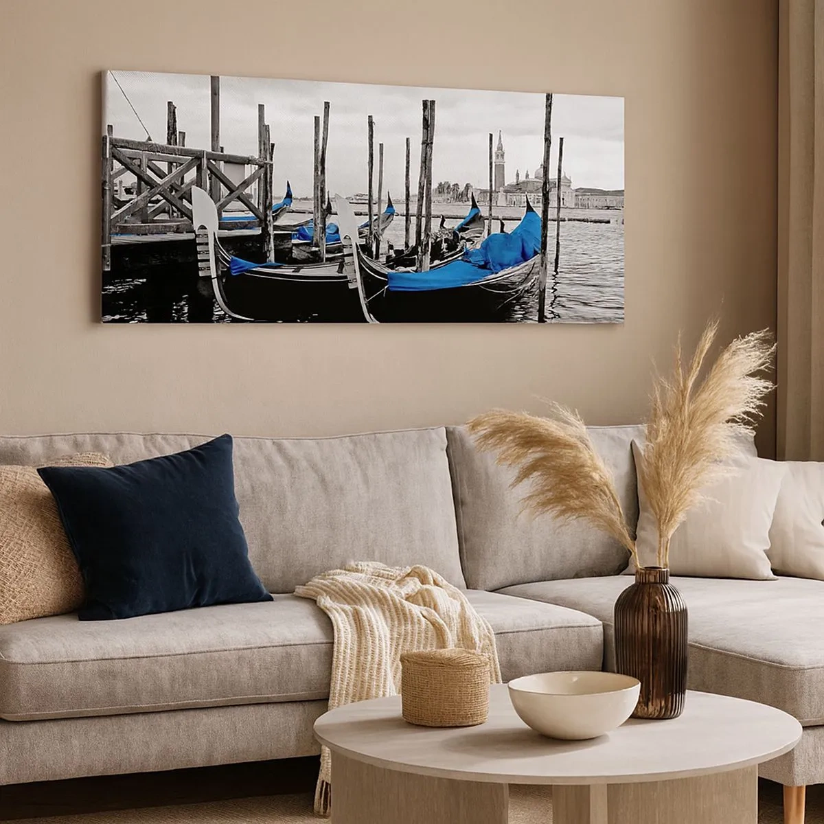 Cuadro sobre lienzo - Impresión de Imagen - Venecia en el pensamiento - 100x40 cm