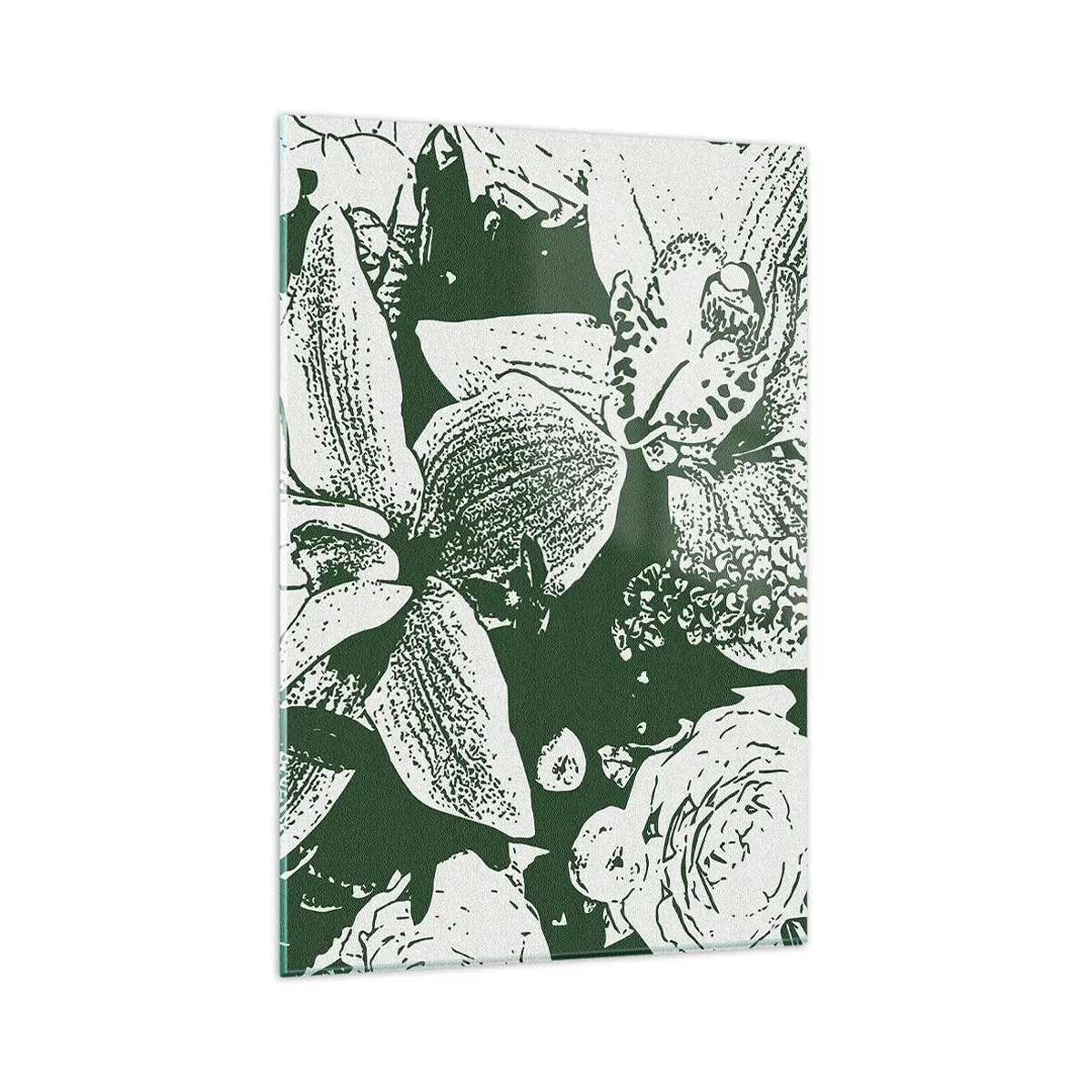 Cuadro sobre vidrio - Impresiones sobre Vidrio - Ramo - un mundo de verdor - 80x120 cm