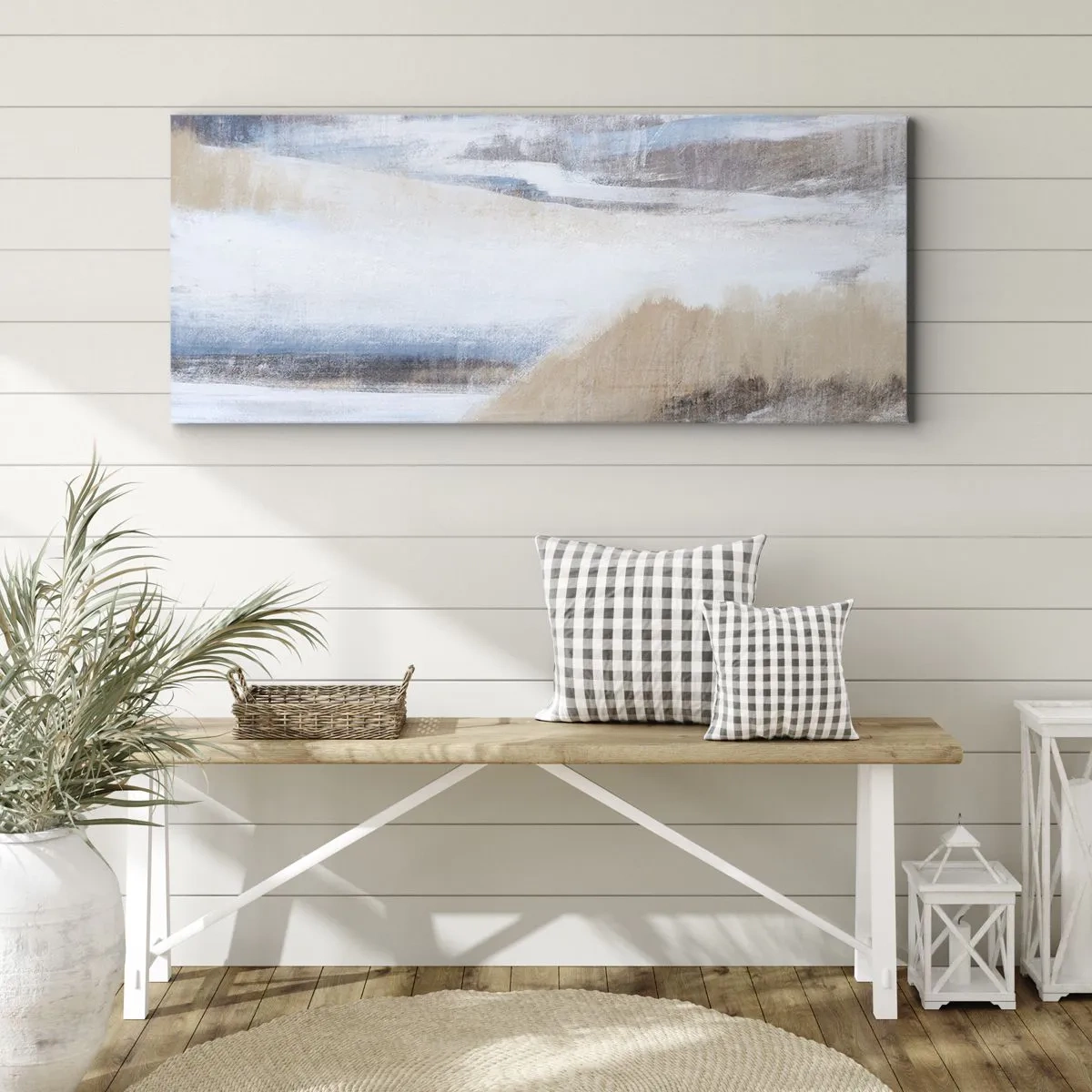 Cuadro sobre lienzo - Impresión de Imagen - Composición invernal - 100x40 cm