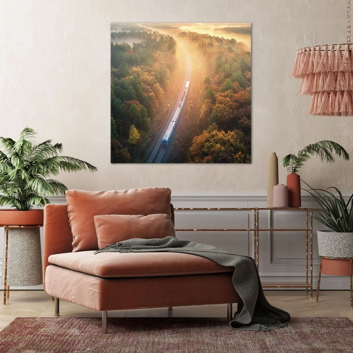 Cuadro sobre lienzo - Impresión de Imagen - Un viaje otoñal - 40x40 cm