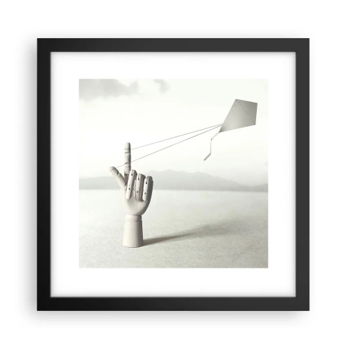 Póster en marco negro - Una prueba de fuerza - 30x30 cm