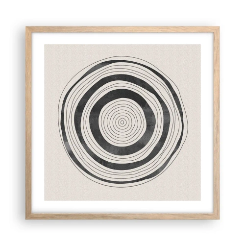 Póster en marco roble claro - Lo importante es lo que hay entre medias - 50x50 cm