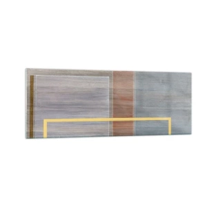 Cuadro sobre vidrio - Impresiones sobre Vidrio - Composición geométrica en colores pastel con rectángulos. - 140x50cm - Recto y tranquilo - Decoración de pared moderna para salón y dormitorio ARTTOR