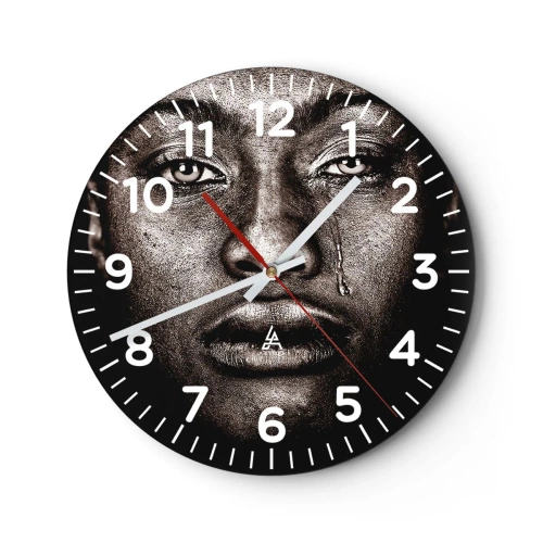 Reloj de pared - Reloj de vidrio - Una lágrima - 40x40 cm