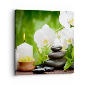 Cuadro sobre lienzo - Impresión de Imagen - Un toque fragante, floral y suave - 40x40 cm