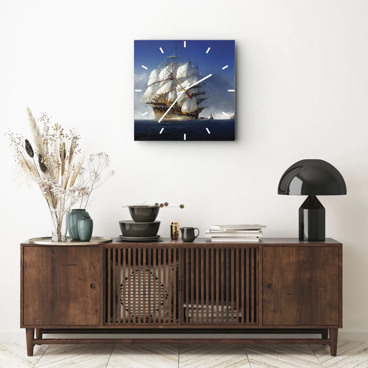 Reloj de pared - Reloj de vidrio - La gran gloria - 40x40 cm
