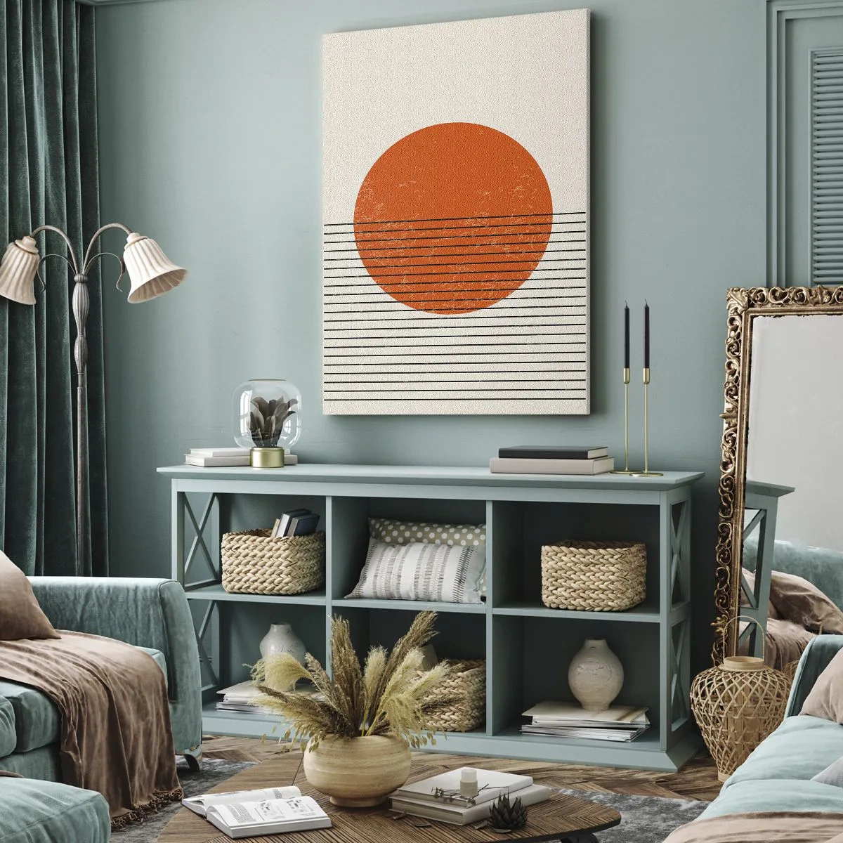 Cuadro sobre lienzo - Impresión de Imagen - Siempre el sol - 45x80 cm