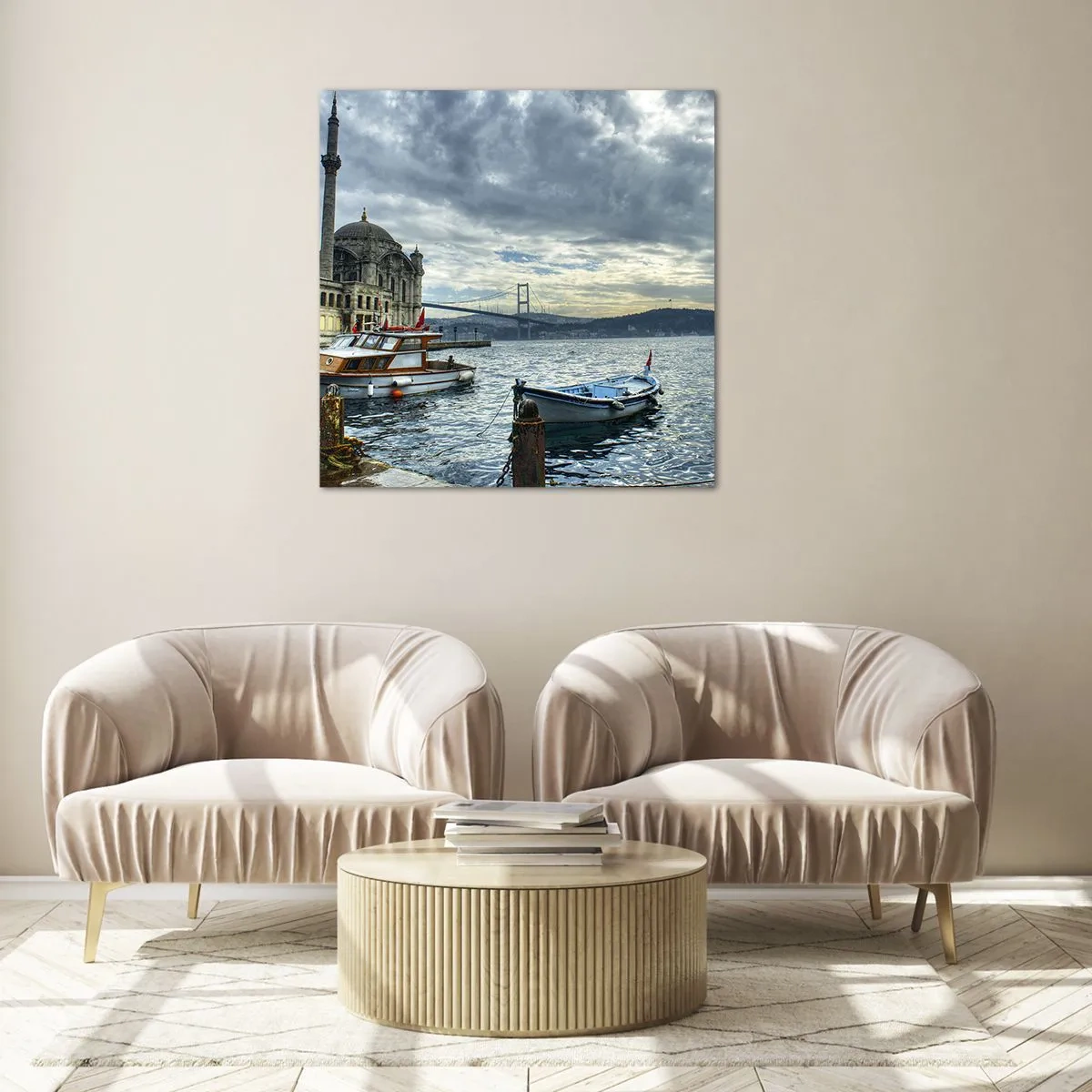 Cuadro sobre vidrio - Impresiones sobre Vidrio - En el límite del mundo - 70x70 cm