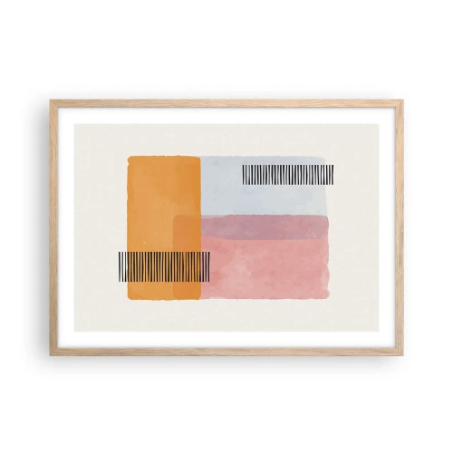 Póster en marco roble claro - La rectitud - 70x50 cm