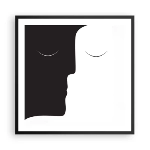 Póster en marco negro - Unidad de los opuestos - 60x60 cm