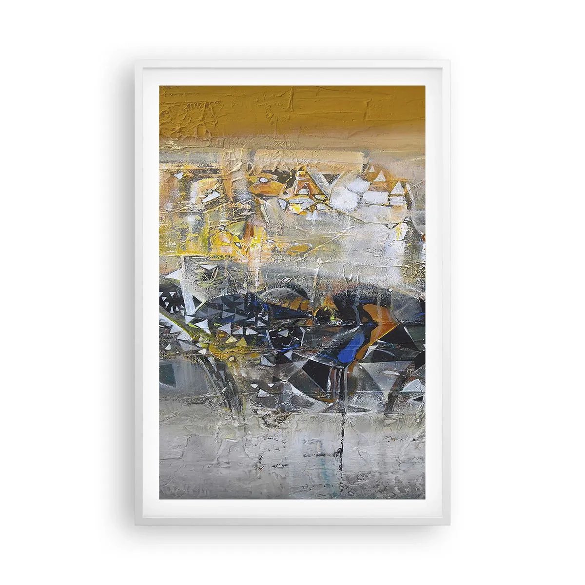 Póster en marco blanco - Todo se pondrá en su sitio - 61x91 cm