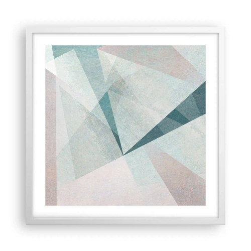 Póster en marco blanco - Tranquilo pero dinámico - 50x50 cm