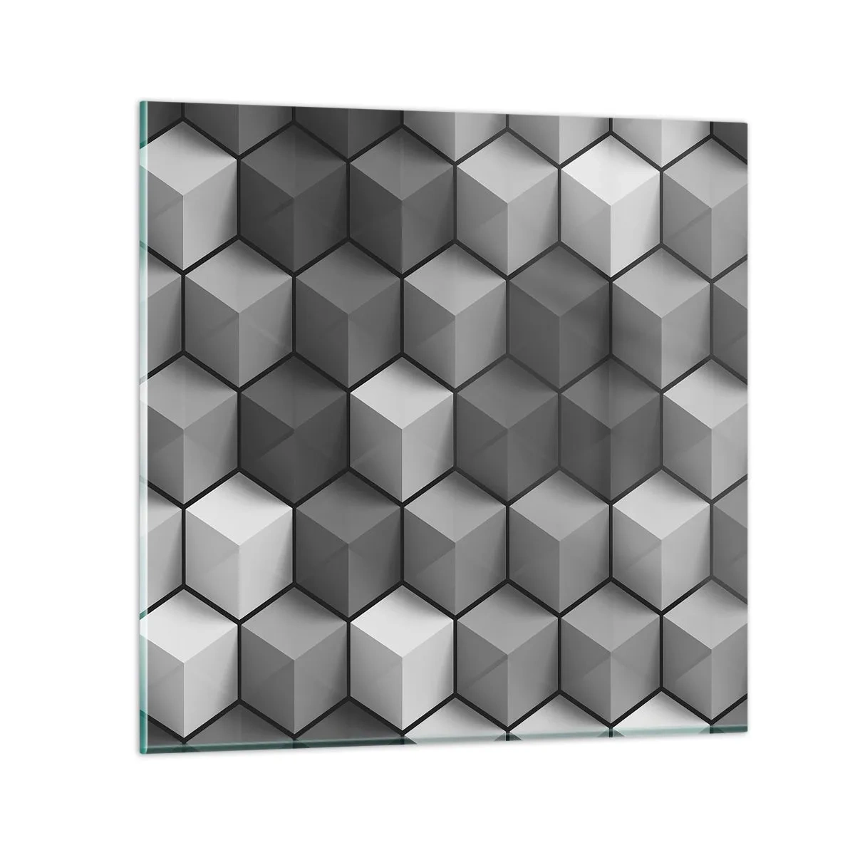 Cuadro sobre vidrio - Impresiones sobre Vidrio - Rompecabezas cubista - 30x30 cm