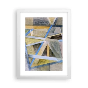 Póster en marco blanco - ¿Recto o inclinado? - 30x40 cm