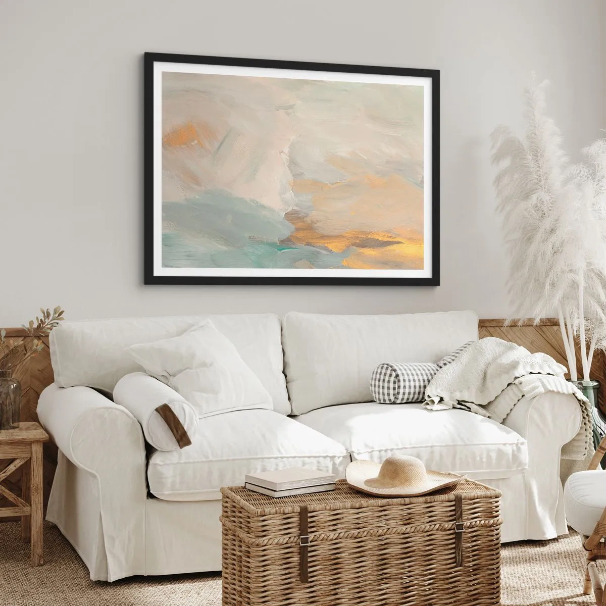 Póster en marco negro - Abstracción - una tierra de dulzura - 91x61 cm