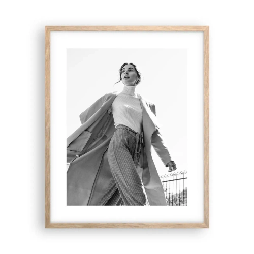 Póster en marco roble claro - ¿Vienes conmigo? - 40x50 cm