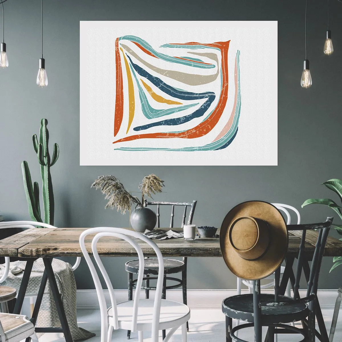 Póster - Abstracción sonriente y amistosa - 50x40 cm