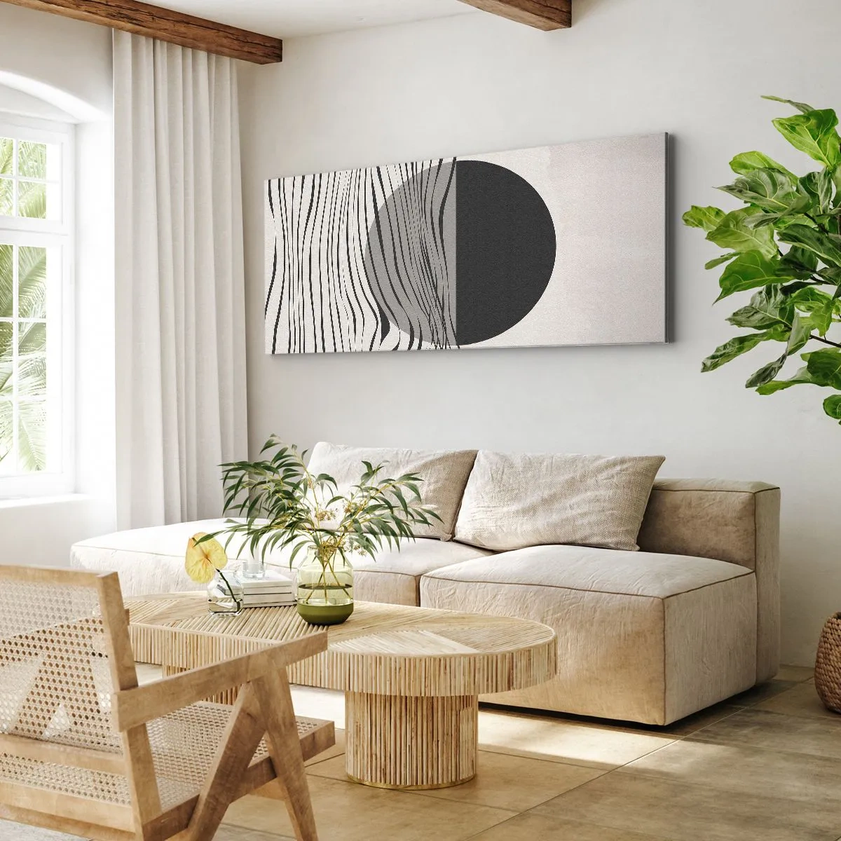 Cuadro sobre lienzo - Impresión de Imagen - Media composición - 100x40 cm