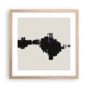 Póster en marco roble claro - Vibraciones de la imaginación - 40x40 cm