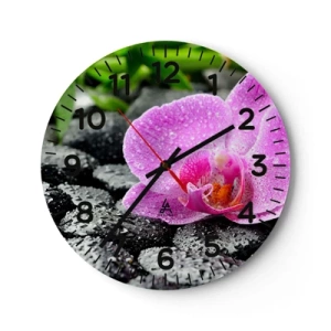 Reloj de pared - Reloj de vidrio - Como un corazón abierto - 40x40 cm