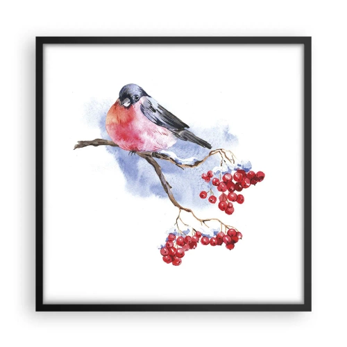 Póster en marco negro - Invierno en color - 50x50 cm