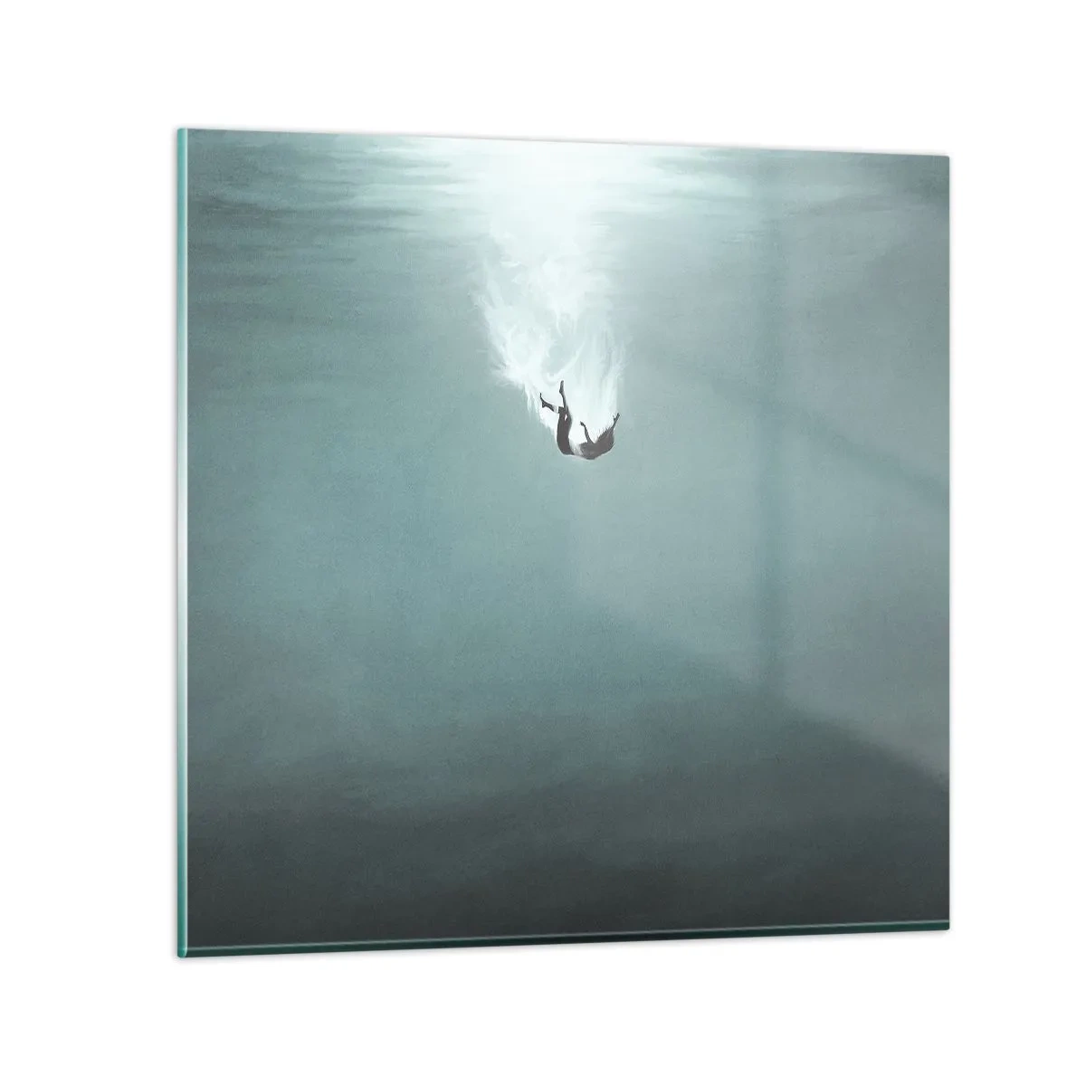 Cuadro sobre vidrio - Impresiones sobre Vidrio - En el abrazo del océano - 70x70 cm