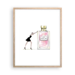 Póster en marco roble claro - La esencia de la feminidad - 40x50 cm