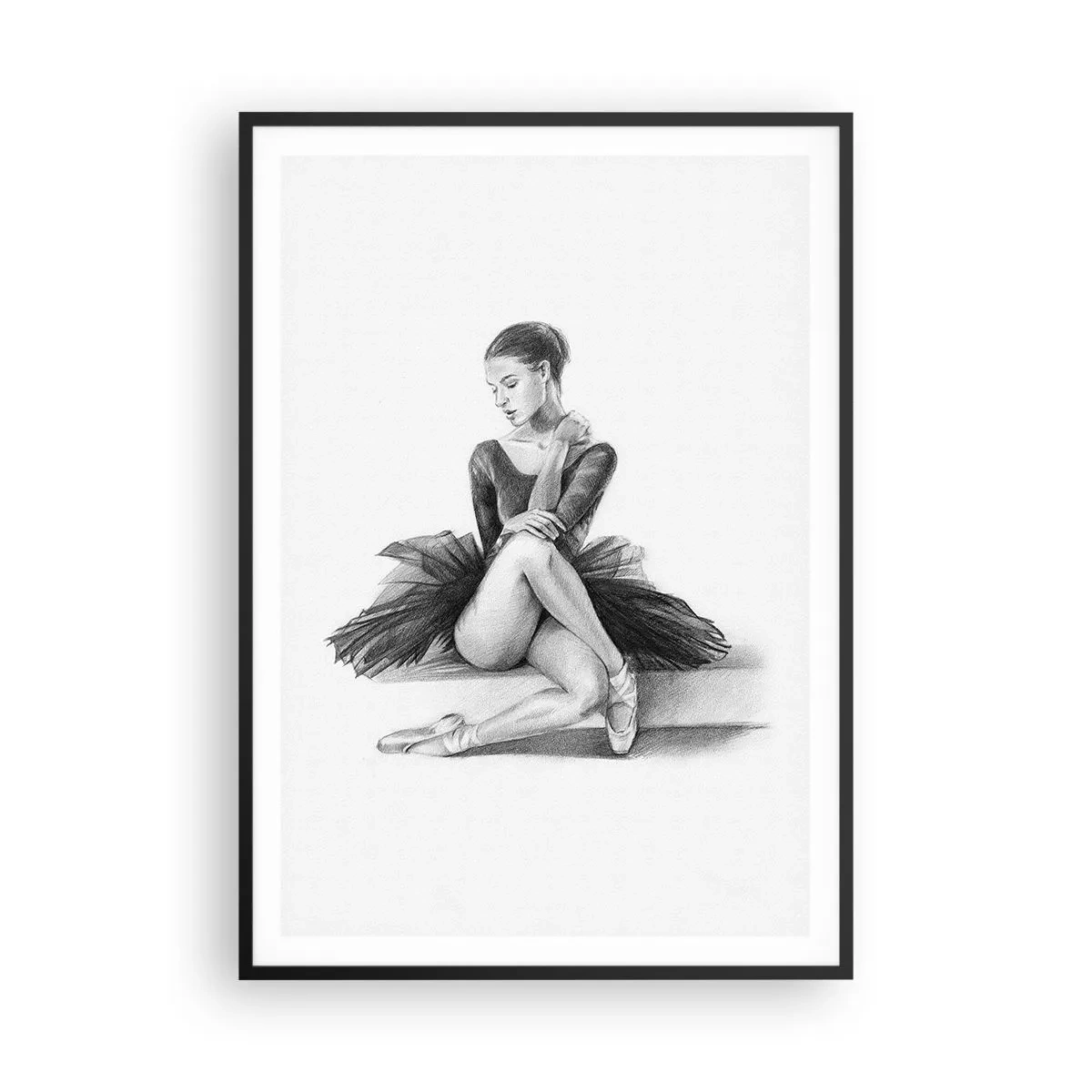 Póster en marco negro - Amante de la danza - 70x100 cm
