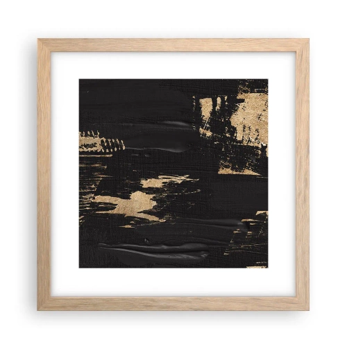 Póster en marco roble claro - Un rastro de tacto - 30x30 cm