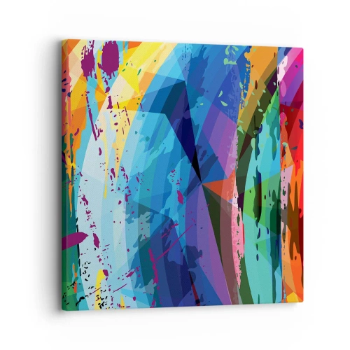 Cuadro sobre lienzo - Impresión de Imagen - Vértigo de colores - 30x30 cm