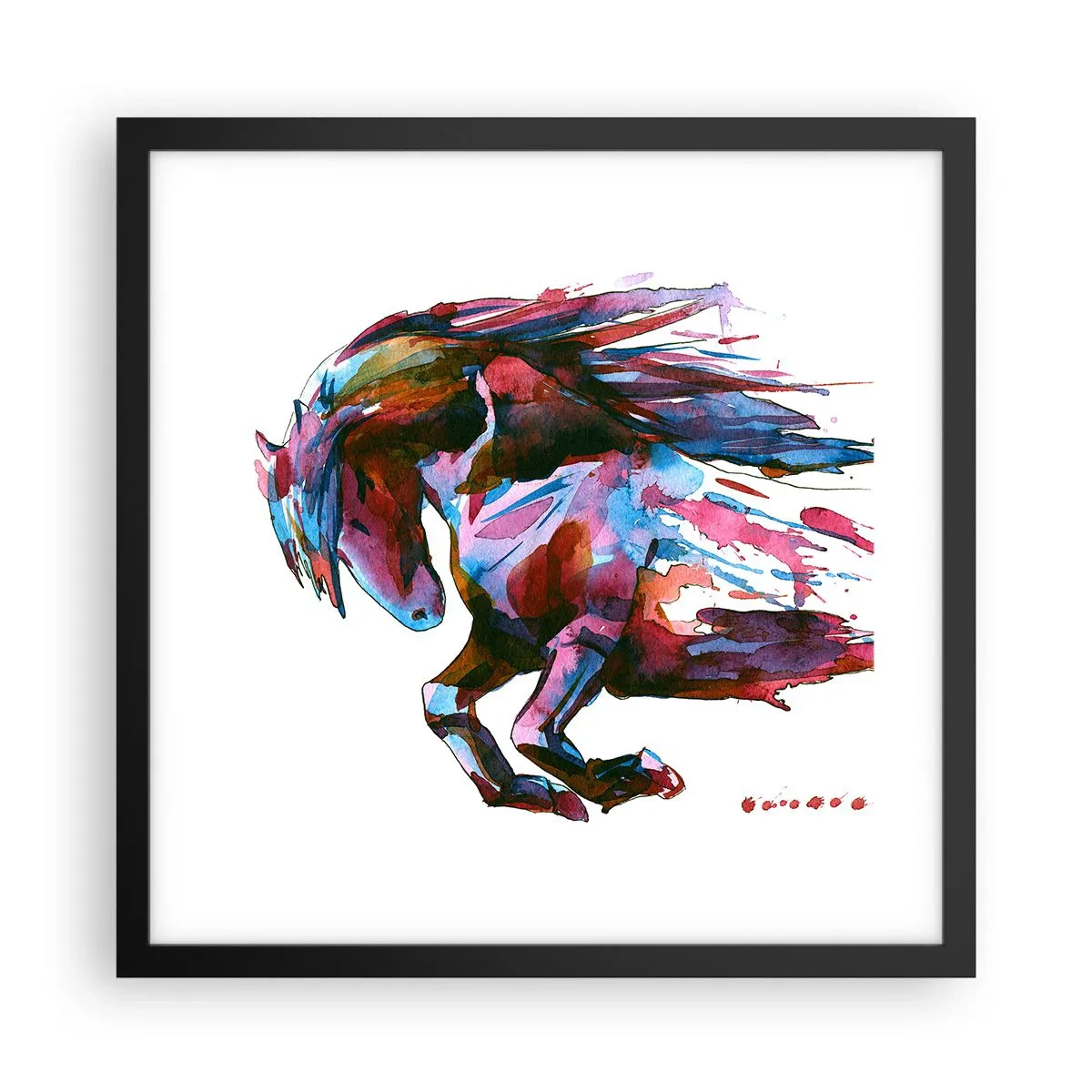 Póster en marco negro - En éxtasis - 40x40 cm