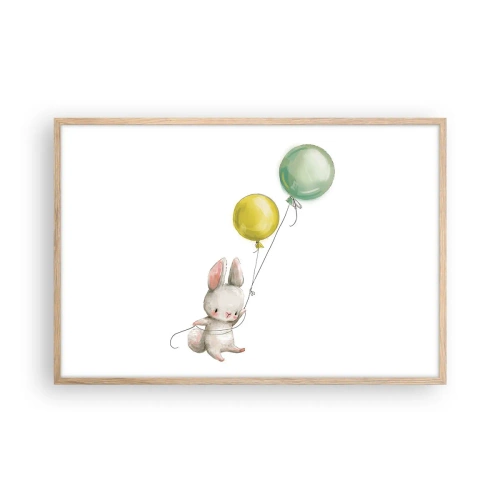 Póster en marco roble claro - ¡Yo también volaré! - 91x61 cm