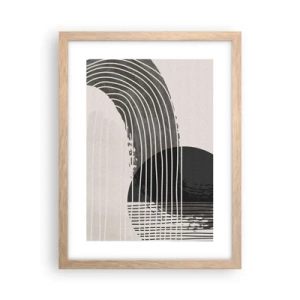 Póster en marco roble claro - Ida y vuelta - 30x40 cm