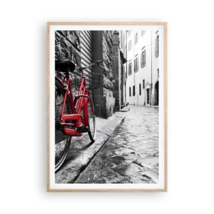 Póster en marco roble claro - La verdadera belleza no envejece - 70x100 cm