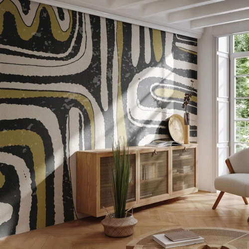 Fotomural Premium Sand - Composición: tramos y callejones - Envejecido, Abstracción, Pedazo - 200x140 cm