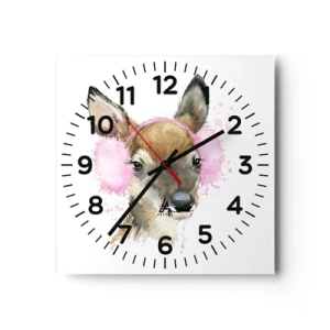 Reloj de pared - Reloj de vidrio - Y el frío no te molestará más - 30x30 cm