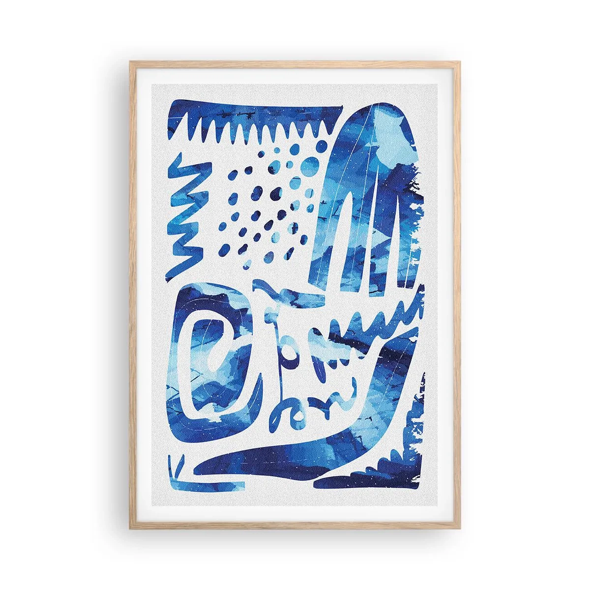 Póster en marco roble claro - Vuelta a las raíces - 70x100 cm