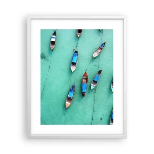 Póster en marco blanco - En alegre espera - 40x50 cm