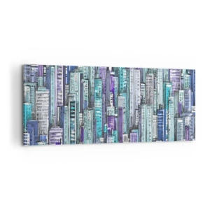 Cuadro sobre lienzo - Impresión de Imagen - Azul del cielo - 100x40 cm