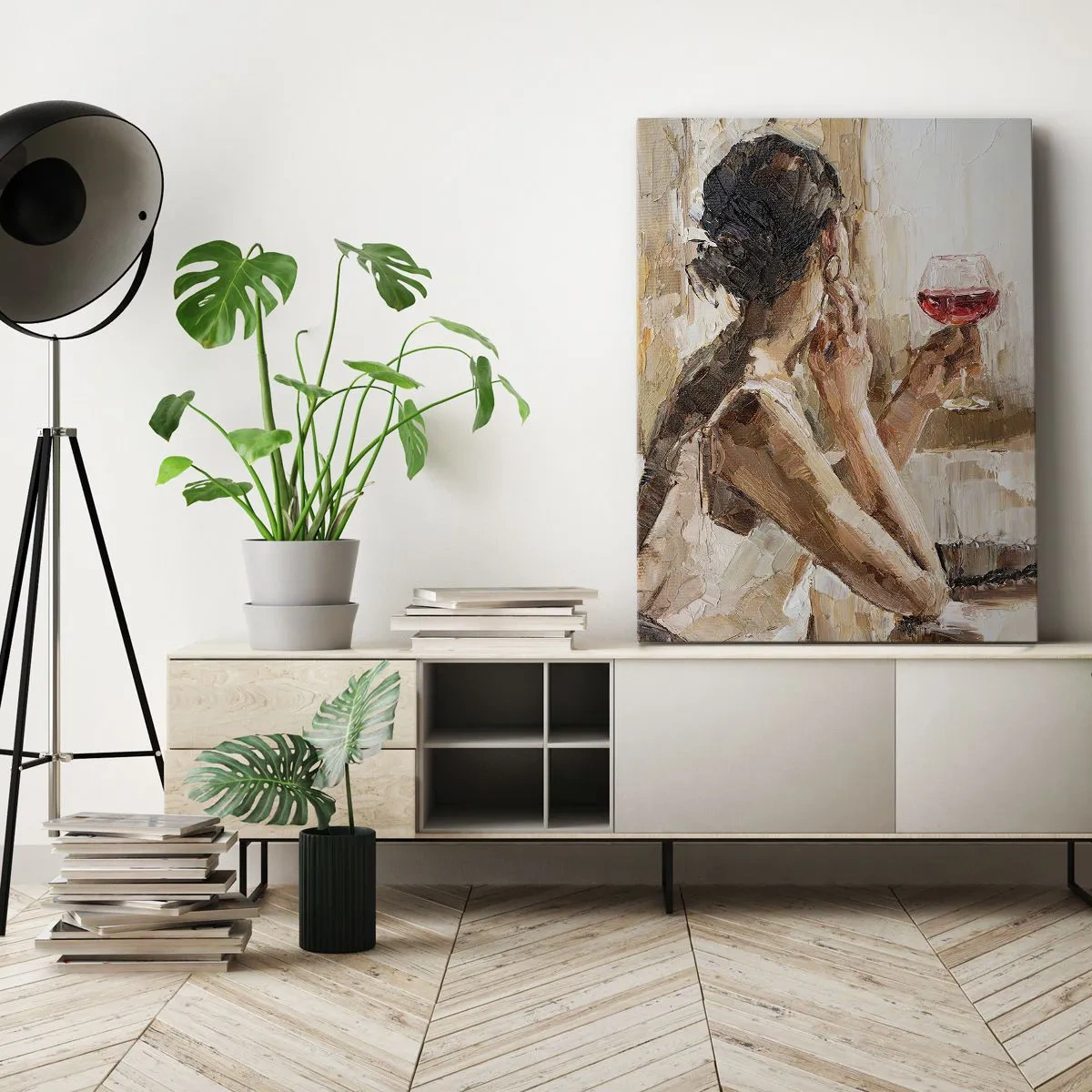 Cuadro sobre lienzo - Impresión de Imagen - El sabor de un buen momento - 55x100 cm