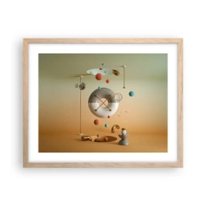 Póster en marco roble claro - Todo puede suceder - 50x40 cm