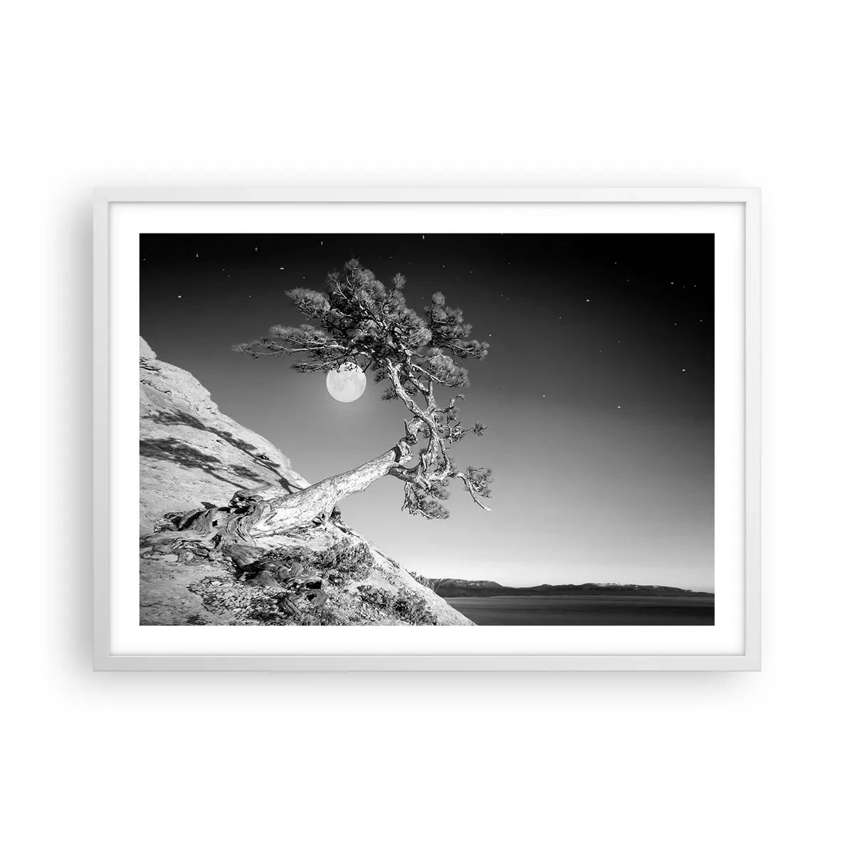 Póster en marco blanco - Un guerrero victorioso - 70x50 cm